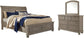 Lettner California King Sleigh Bed with Mirrored Dresser at Lee Furniture, NC