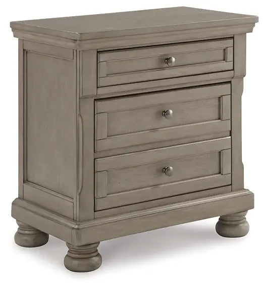 Lettner King Sleigh Bed with 2 Storage Drawers with Mirrored Dresser, Chest and Nightstand at Lee Furniture, NC