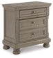 Lettner King Sleigh Bed with 2 Storage Drawers with Mirrored Dresser, Chest and Nightstand at Lee Furniture, NC