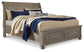 Lettner King Sleigh Bed with 2 Storage Drawers with Mirrored Dresser and Chest at Lee Furniture, NC