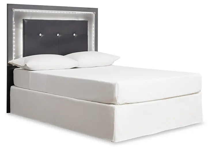 Lodanna King/California King Upholstered Panel Headboard with Mirrored Dresser, Chest and 2 Nightstands at Lee Furniture, NC