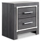 Lodanna King Panel Bed with 2 Storage Drawers with Mirrored Dresser, Chest and Nightstand at Lee Furniture, NC