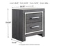 Lodanna King Panel Bed with 2 Storage Drawers with Mirrored Dresser, Chest and Nightstand at Lee Furniture, NC