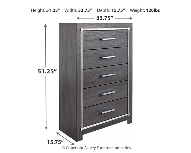 Lodanna King Panel Bed with 2 Storage Drawers with Mirrored Dresser and 2 Nightstands at Lee Furniture, NC