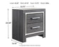 Lodanna King Panel Bed with 2 Storage Drawers with Mirrored Dresser and 2 Nightstands at Lee Furniture, NC