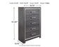 Lodanna King Panel Bed with 2 Storage Drawers with Mirrored Dresser and Chest at Lee Furniture, NC