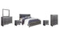 Lodanna King Panel Bed with Mirrored Dresser, Chest and Nightstand at Lee Furniture, NC