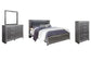 Lodanna King Panel Bed with Mirrored Dresser and Chest at Lee Furniture, NC