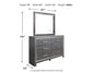 Lodanna Panel Bed With 2 Storage Drawers With Mirrored Dresser at Lee Furniture, NC