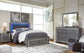 Lodanna Panel Bed With 2 Storage Drawers With Mirrored Dresser at Lee Furniture, NC