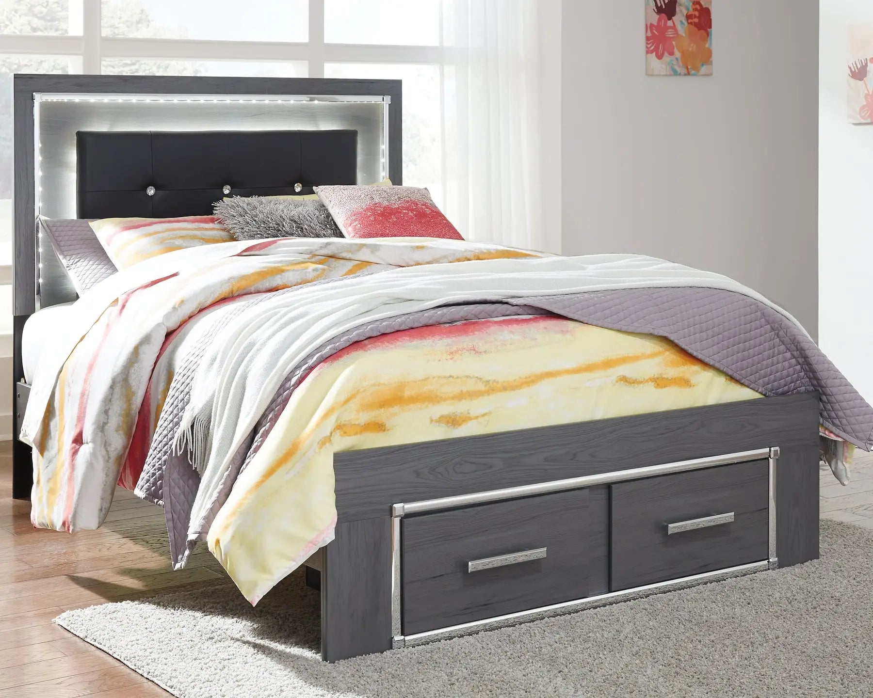 Lodanna Panel Bed With 2 Storage Drawers at Lee Furniture, NC