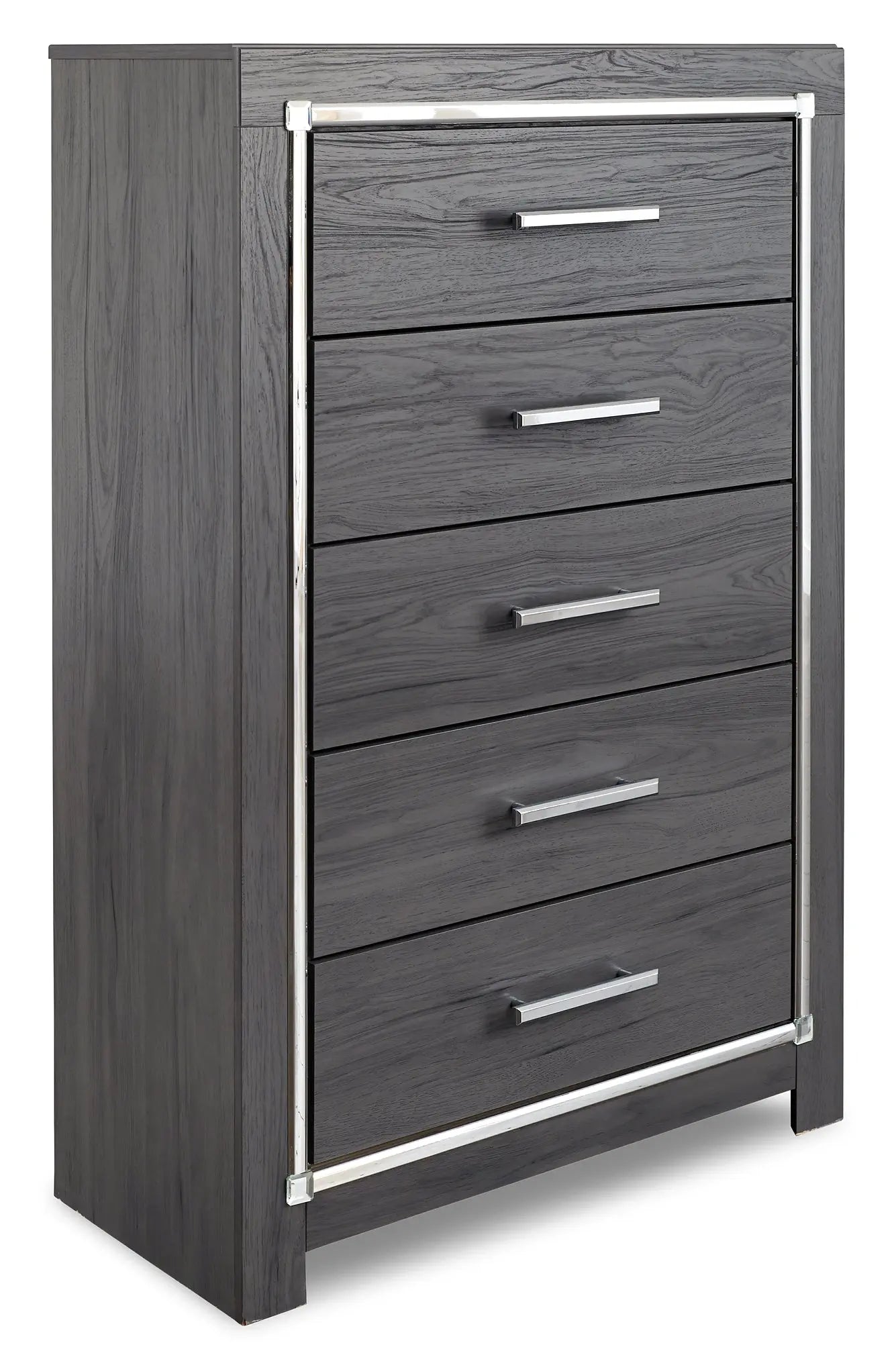 Lodanna Queen Panel Bed with 2 Storage Drawers with Mirrored Dresser, Chest and Nightstand at Lee Furniture, NC