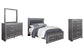 Lodanna Queen Panel Bed with 2 Storage Drawers with Mirrored Dresser and Chest at Lee Furniture, NC
