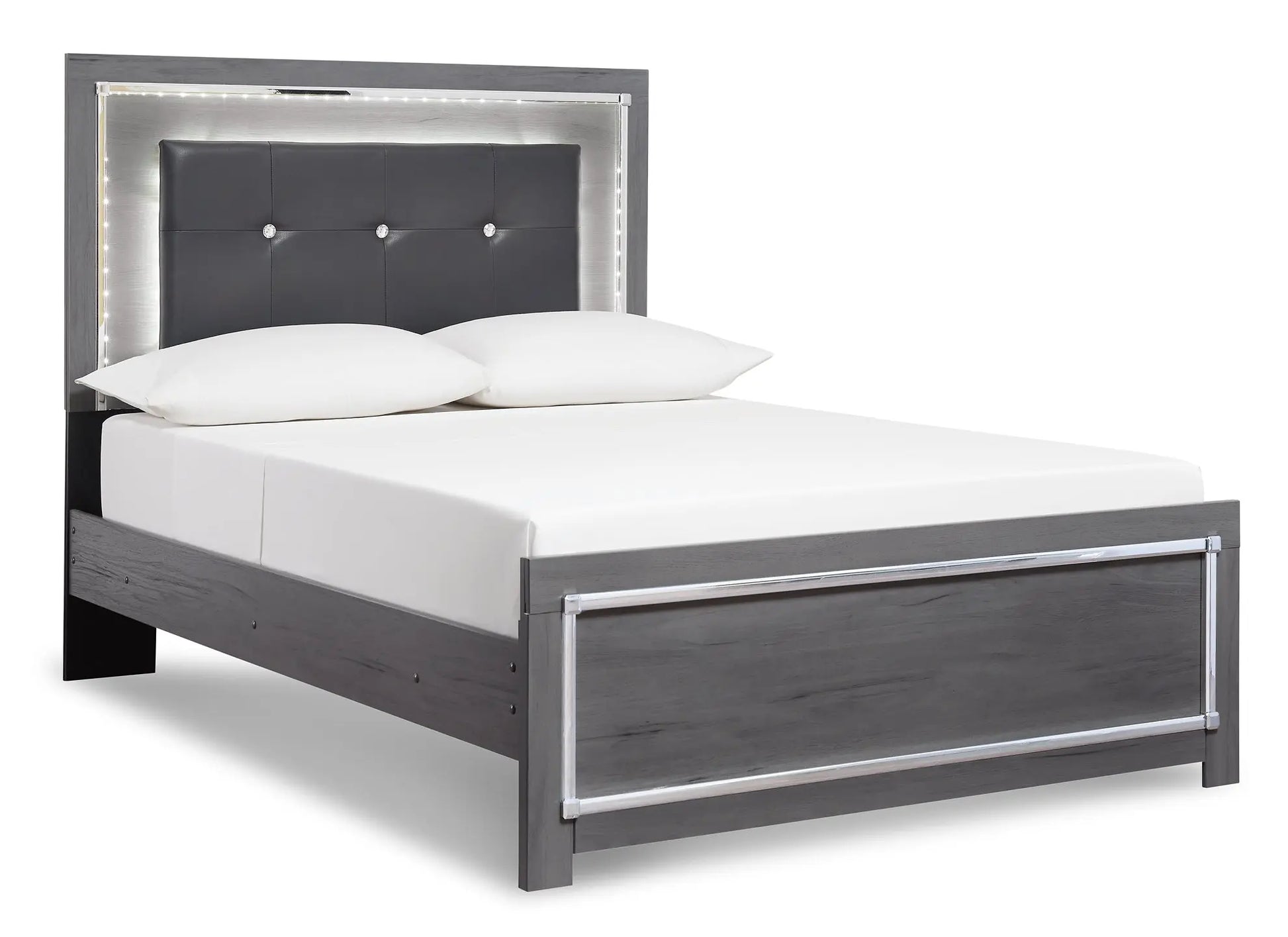 Lodanna Queen Panel Bed with Mirrored Dresser and Chest at Lee Furniture, NC