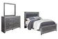 Lodanna Queen Panel Bed with Mirrored Dresser at Lee Furniture, NC