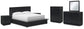 Londer California King Panel Bed with Mirrored Dresser, Chest and 2 Nightstands at Lee Furniture, NC