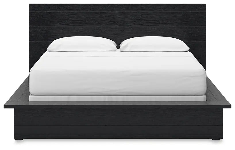 Londer California King Panel Bed with Mirrored Dresser, Chest and 2 Nightstands at Lee Furniture, NC
