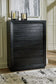 Londer California King Panel Bed with Mirrored Dresser, Chest and 2 Nightstands at Lee Furniture, NC
