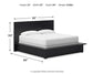 Londer King Panel Bed with Mirrored Dresser and Chest at Lee Furniture, NC