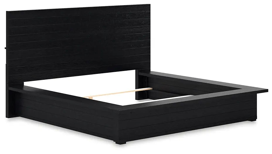 Londer King Panel Bed with Mirrored Dresser and Chest at Lee Furniture, NC