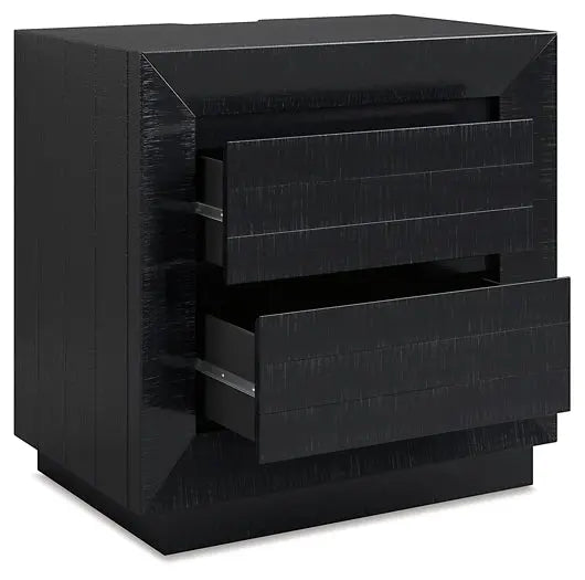 Londer King Panel Bed with Mirrored Dresser and Nightstand at Lee Furniture, NC