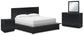 Londer King Panel Bed with Mirrored Dresser and Nightstand at Lee Furniture, NC