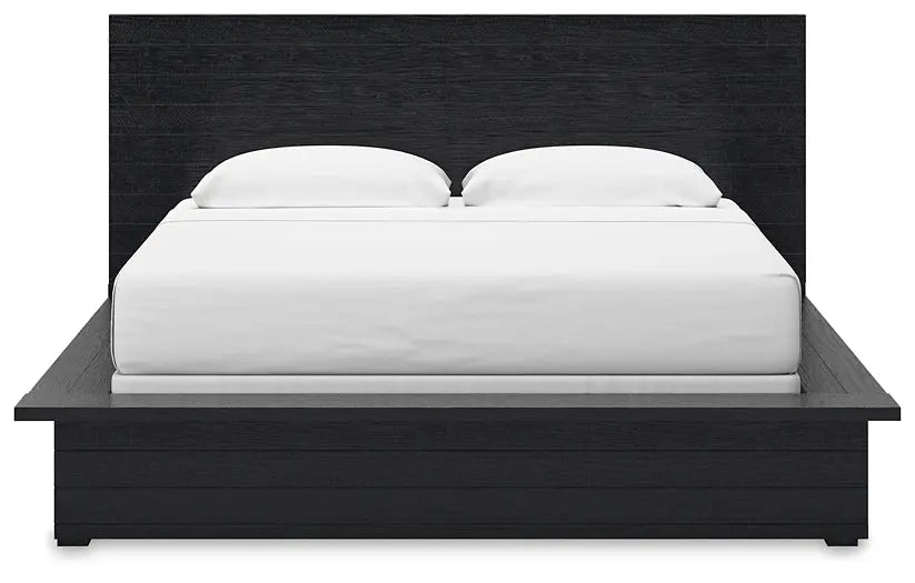 Londer King Panel Bed with Mirrored Dresser and Nightstand at Lee Furniture, NC
