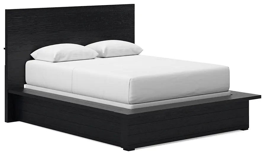 Londer Queen Panel Bed with Mirrored Dresser, Chest and 2 Nightstands at Lee Furniture, NC
