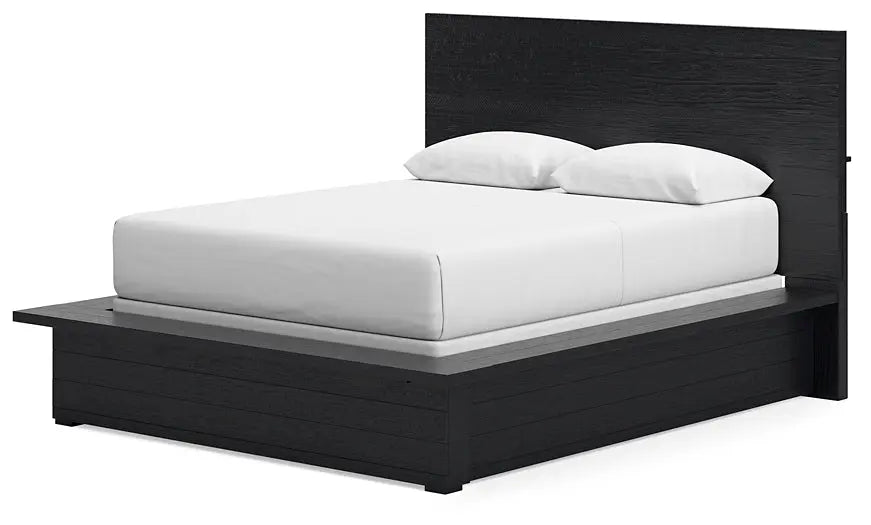 Londer Queen Panel Bed with Mirrored Dresser and Nightstand at Lee Furniture, NC