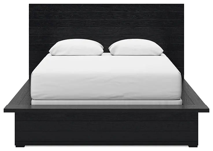 Londer Queen Panel Bed with Mirrored Dresser at Lee Furniture, NC