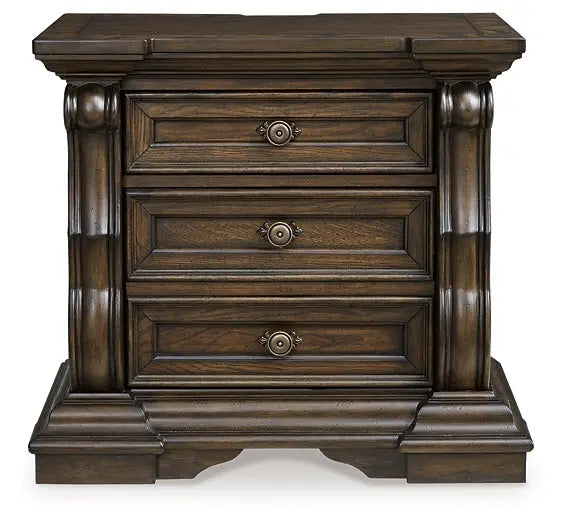 Maylee Queen Upholstered Bed with Mirrored Dresser and Nightstand at Lee Furniture, NC