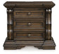 Maylee Queen Upholstered Bed with Mirrored Dresser and Nightstand at Lee Furniture, NC