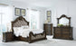 Maylee Queen Upholstered Bed with Mirrored Dresser and Nightstand at Lee Furniture, NC