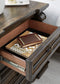 Maylee Queen Upholstered Bed with Mirrored Dresser and Nightstand at Lee Furniture, NC