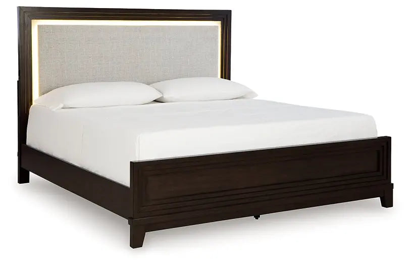 Neymorton California King Upholstered Panel Bed at Lee Furniture, NC