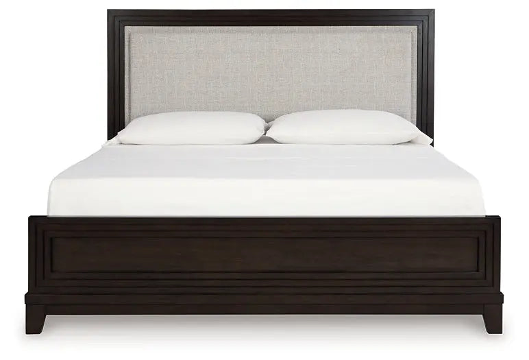 Neymorton California King Upholstered Panel Bed at Lee Furniture, NC