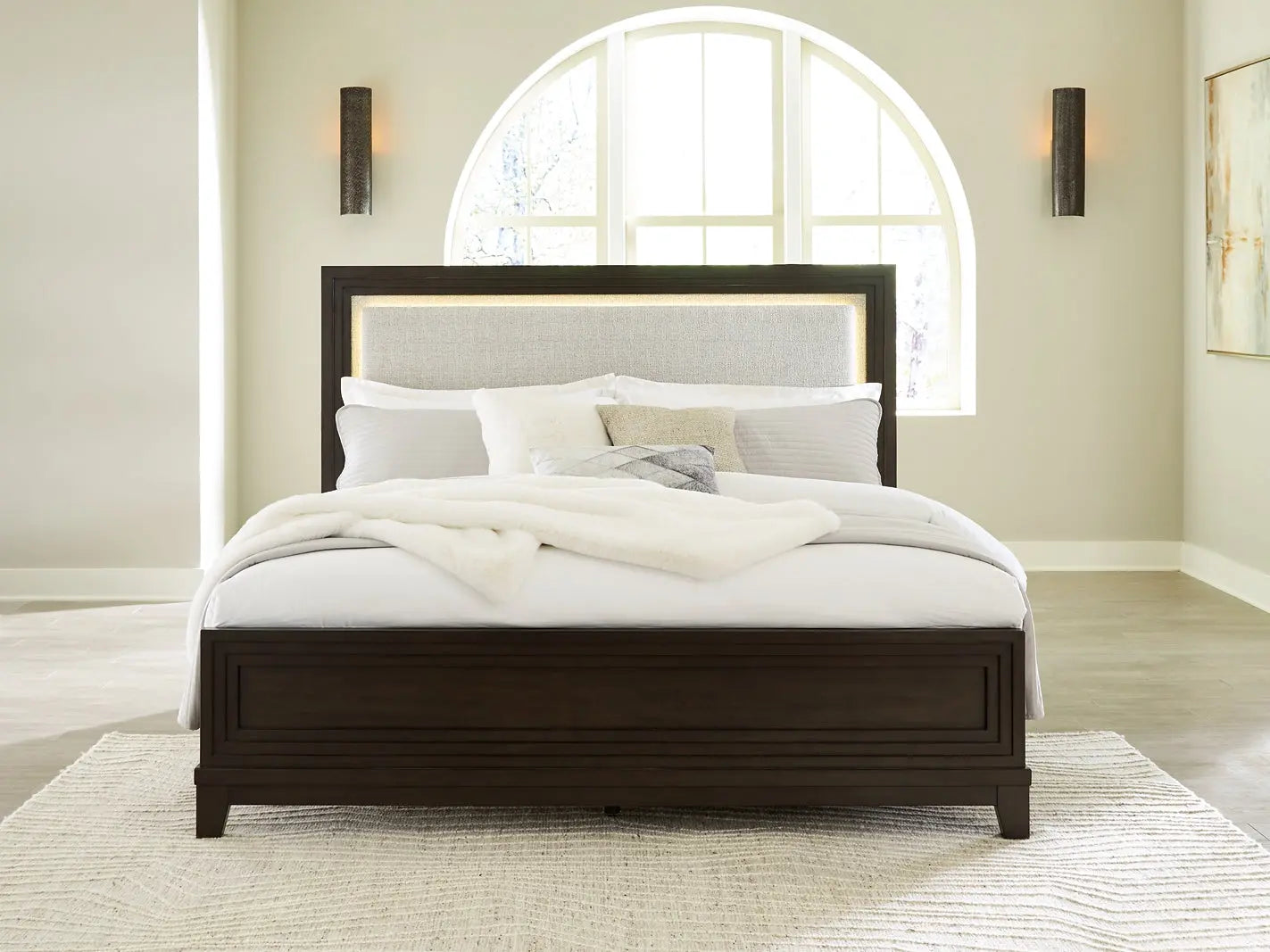 Neymorton California King Upholstered Panel Bed at Lee Furniture, NC