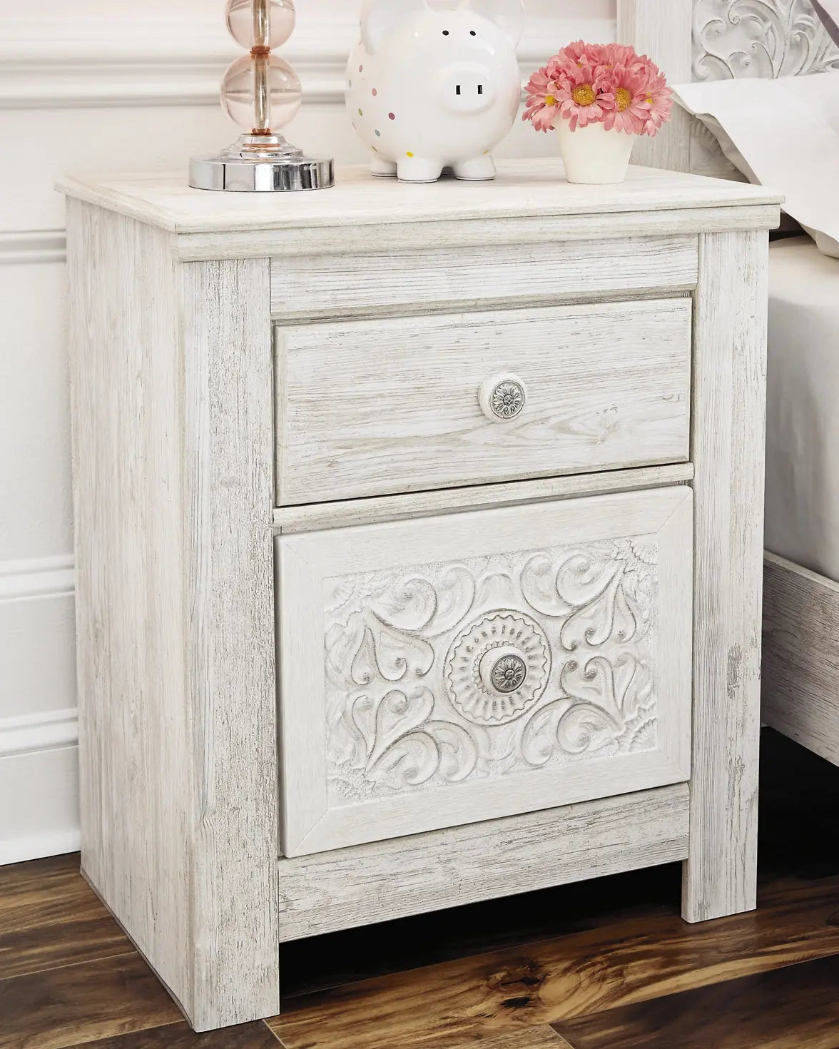 Paxberry Two Drawer Night Stand at Lee Furniture, NC
