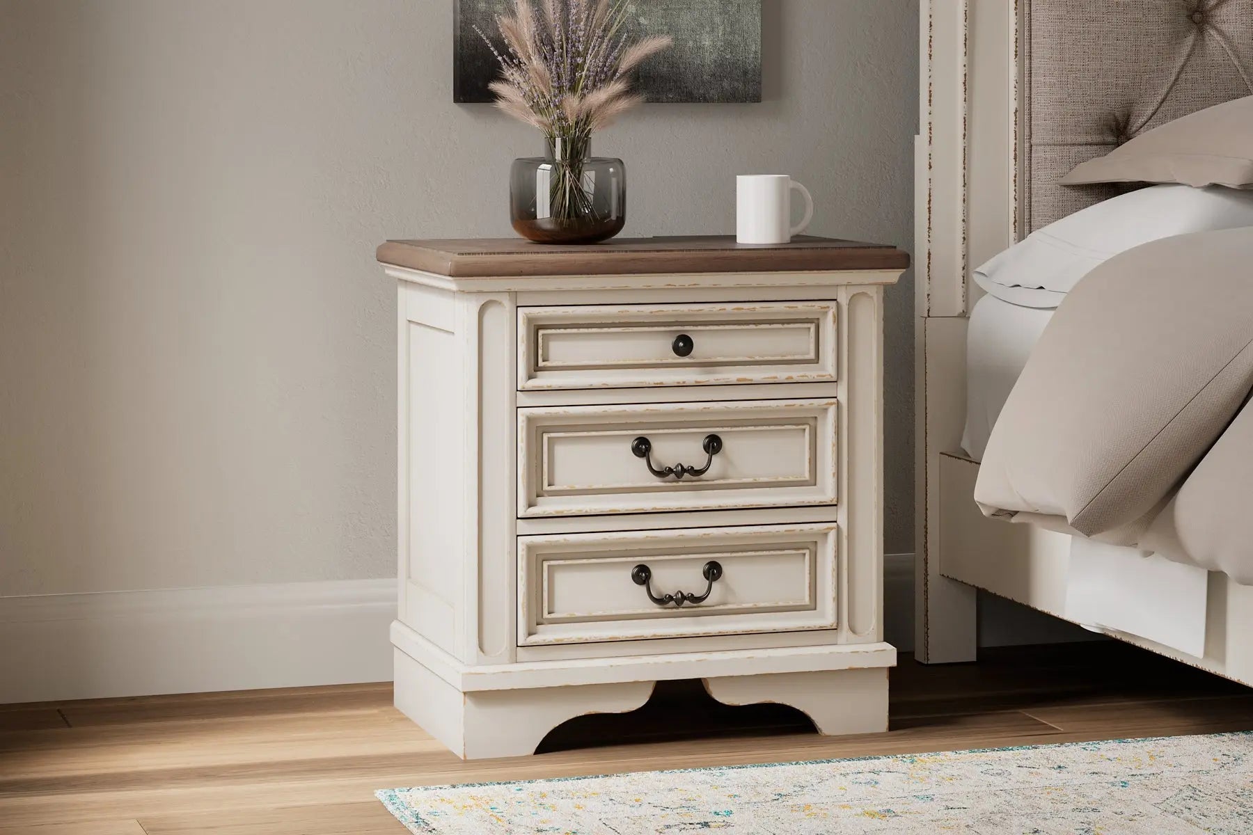 Realyn Three Drawer Night Stand at Lee Furniture, NC