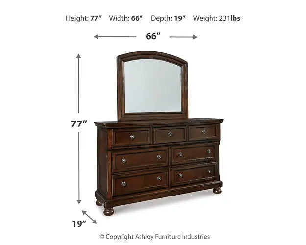 Robbinsdale Dresser and Mirror at Lee Furniture, NC