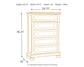 Robbinsdale Five Drawer Chest at Lee Furniture, NC