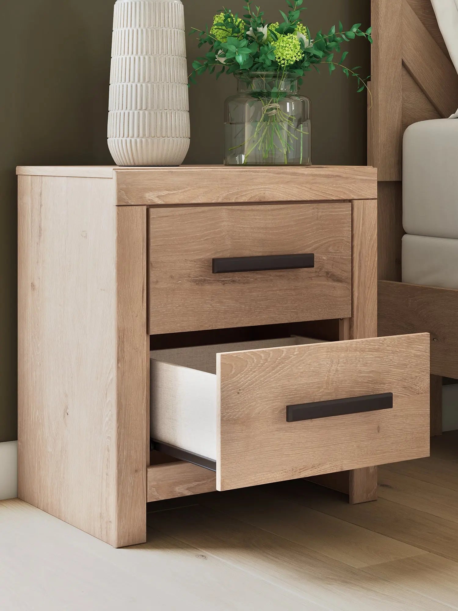 Sanginlane Two Drawer Night Stand at Lee Furniture, NC