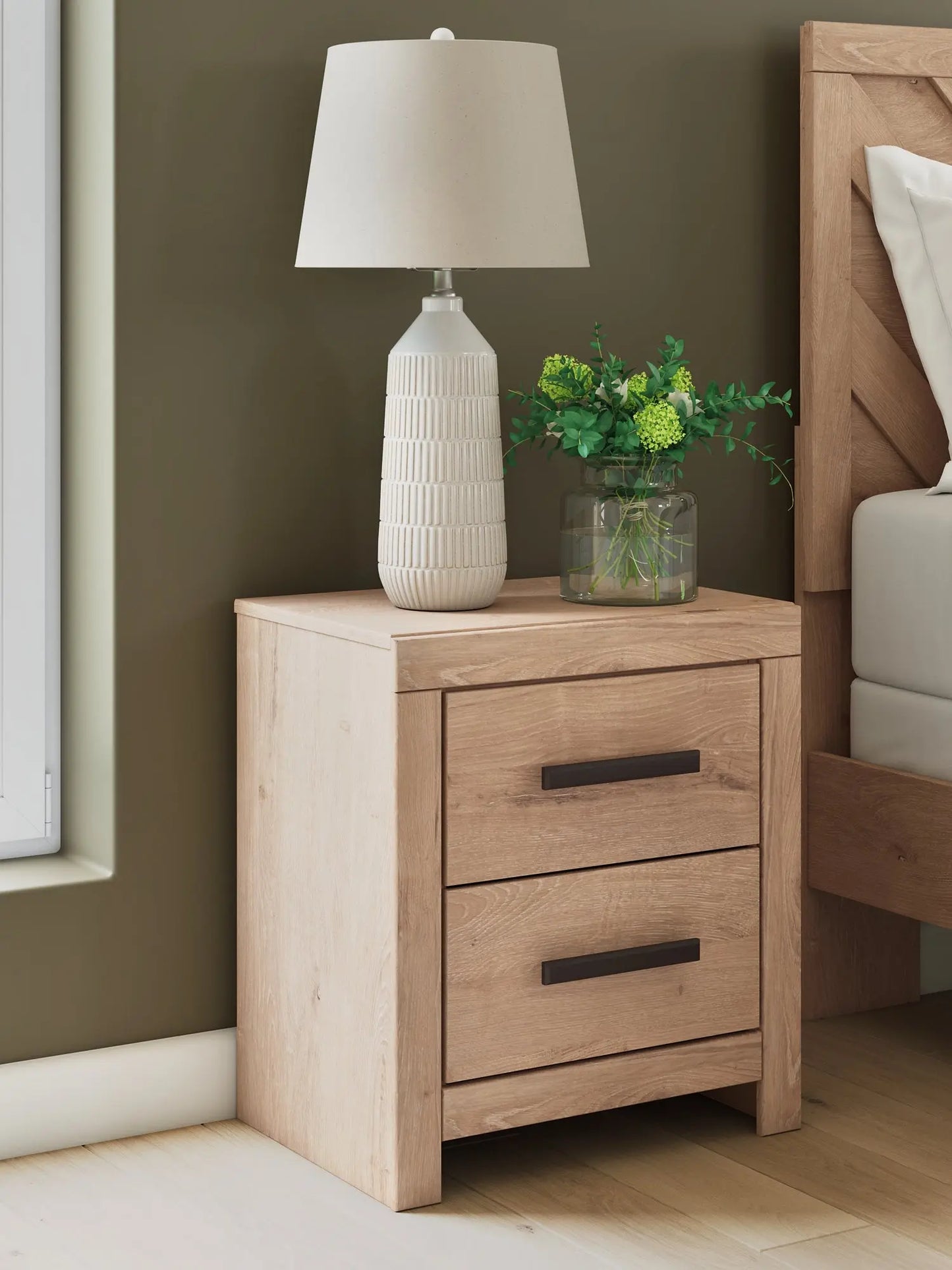 Sanginlane Two Drawer Night Stand at Lee Furniture, NC