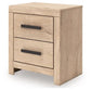 Sanginlane Two Drawer Night Stand at Lee Furniture, NC