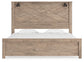 Senniberg King Panel Bed with Mirrored Dresser and Chest at Lee Furniture, NC