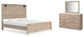 Senniberg King Panel Bed with Mirrored Dresser at Lee Furniture, NC