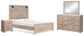 Senniberg Queen Panel Bed with Mirrored Dresser and Nightstand at Lee Furniture, NC