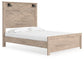 Senniberg Queen Panel Bed with Mirrored Dresser and Nightstand at Lee Furniture, NC