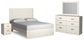 Stelsie Queen Panel Bed with Mirrored Dresser and Nightstand at Lee Furniture, NC