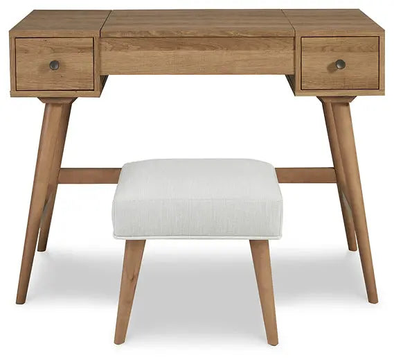 Thadamere Vanity/UPH Stool (2/CN) at Lee Furniture, NC